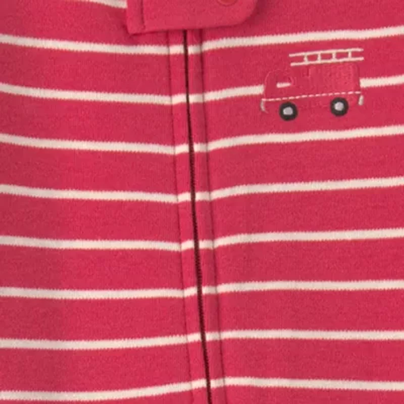 Carter's Firetruck Baby Boys Striped Sleep and Play