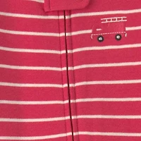 Carter's Firetruck Baby Boys Striped Sleep and Play