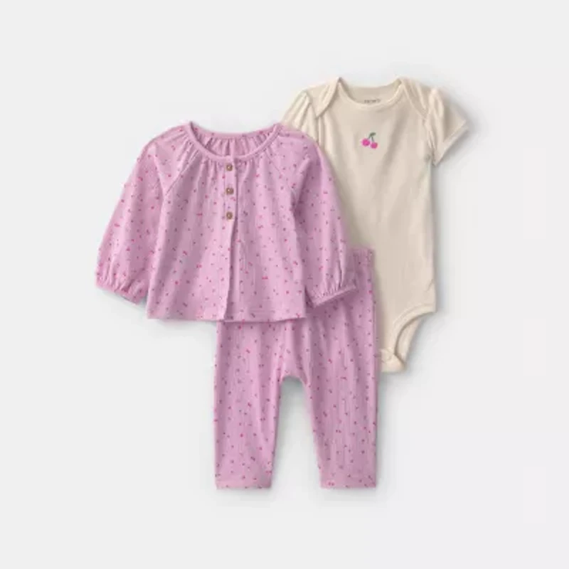 Carter's Baby Girls 3-pc. Pant Set