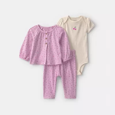 Carter's Baby Girls 3-pc. Pant Set