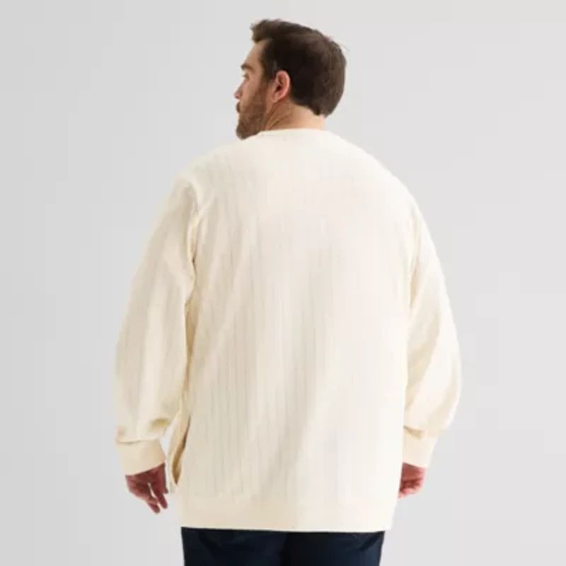 Shaquille O'Neal XLG™ Mens Crew Neck Long Sleeve Big and Tall Sweatshirt