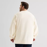 Shaquille O'Neal XLG™ Mens Crew Neck Long Sleeve Big and Tall Sweatshirt