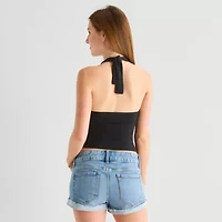 Arizona Womens Juniors Halter Neck Sleeveless Tank Top