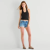 Arizona Womens Juniors Halter Neck Sleeveless Tank Top