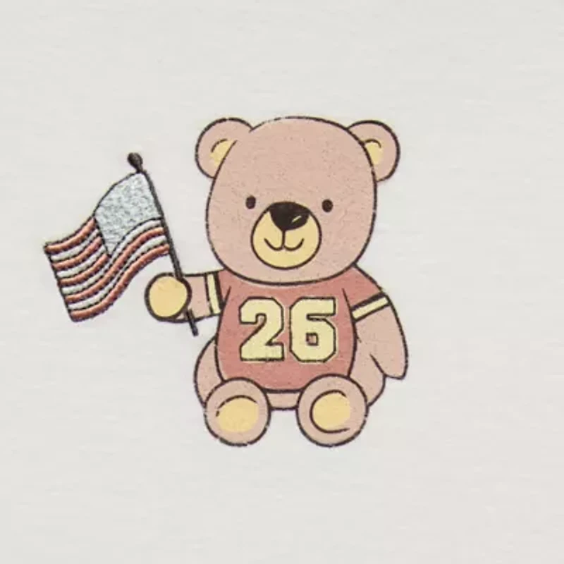 Bear Flag Tee Womens Juniors Crew Neck Short Sleeve Fitted Graphic T-Shirt