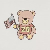 Bear Flag Tee Womens Juniors Crew Neck Short Sleeve Fitted Graphic T-Shirt