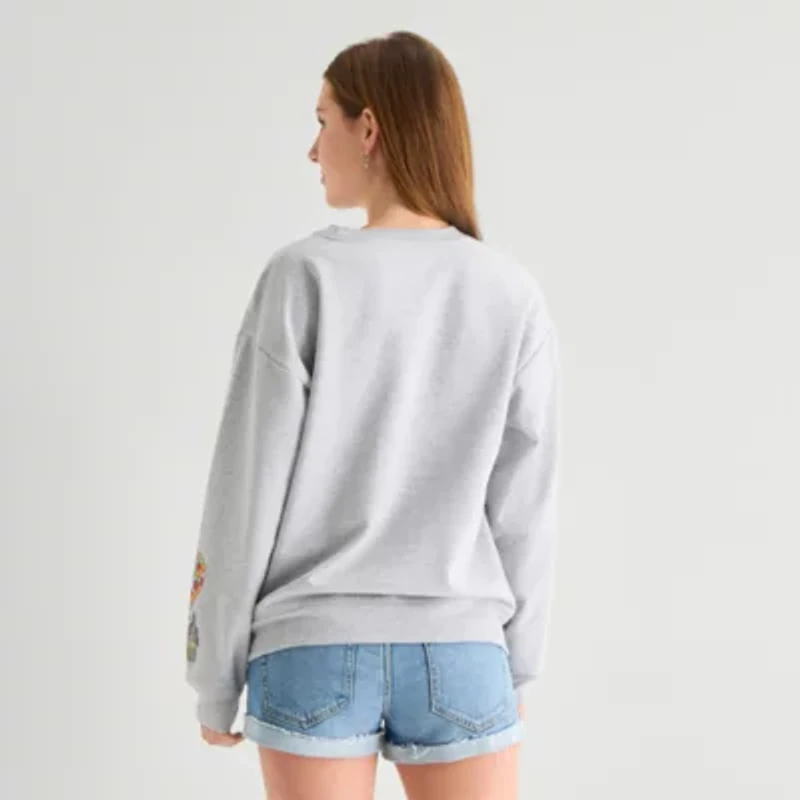 Pixar Womens Juniors Crew Neck Long Sleeve Sweatshirt