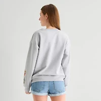 Pixar Womens Juniors Crew Neck Long Sleeve Sweatshirt