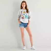 Pixar Womens Juniors Crew Neck Long Sleeve Sweatshirt