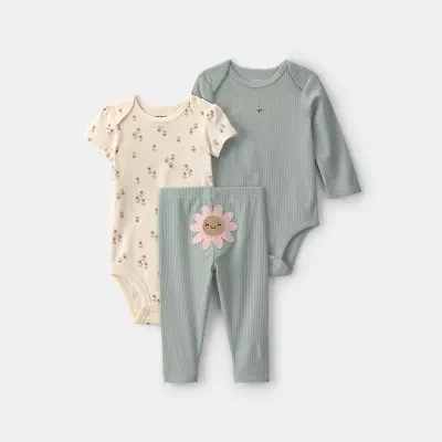 Carter's Baby Girls 3-pc. Pant Set