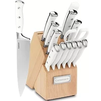 Cuisinart® Classic 15-pc. White Triple Rivet Knife Block Set