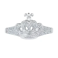 Womens Diamond Accent Natural White Sterling Silver Cocktail Ring