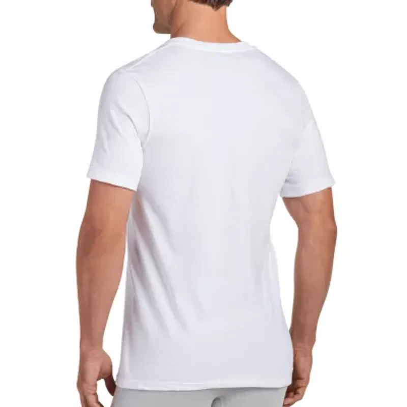Jockey Classics Bonus Pack Mens 4 Short Sleeve V Neck Moisture Wicking T-Shirt
