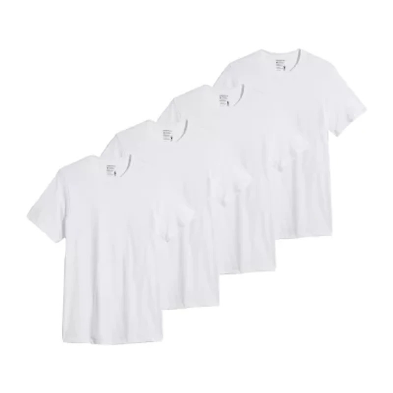 Jockey Classics Bonus Pack Mens 4 Short Sleeve Crew Neck Moisture Wicking T-Shirt