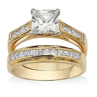 Womens CT. T.W. Cubic Zirconia 14K Gold Over Brass Bridal Set