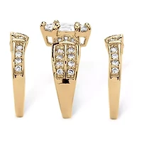 Womens 3 CT. T.W. Cubic Zirconia 14K Gold Over Brass Bridal Set
