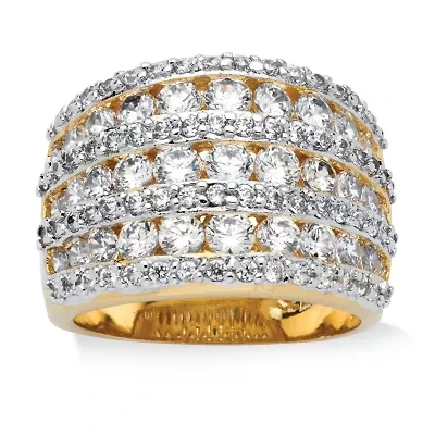 Womens 2 /2 CT. T.W. Cubic Zirconia 14K Gold Over Brass Cocktail Ring