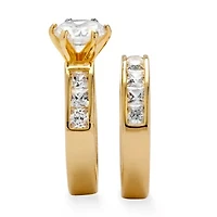 Womens 4 1/2 CT. T.W. Cubic Zirconia 14K Gold Over Brass Bridal Set