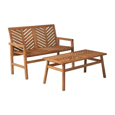 Walker Edison Vincent Patio Collection 2-pc. Conversation Set Weather Resistant
