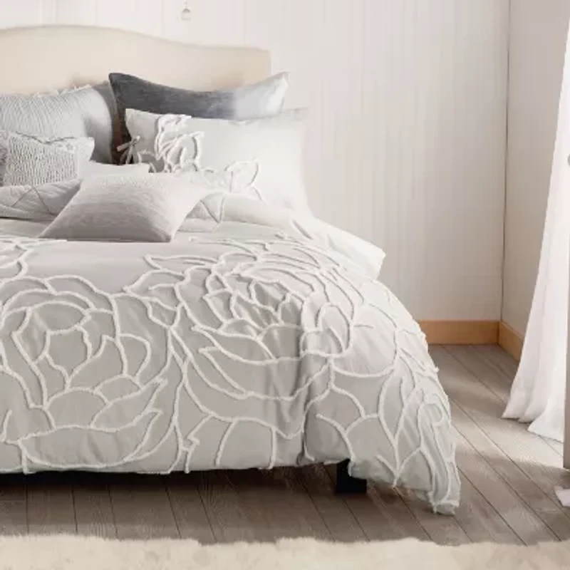 CHF Chenille Rose 3-pc. Duvet Cover Set