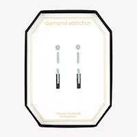 Diamond Addiction Diamond Accent 3 Pair Earring in Sterling Silver