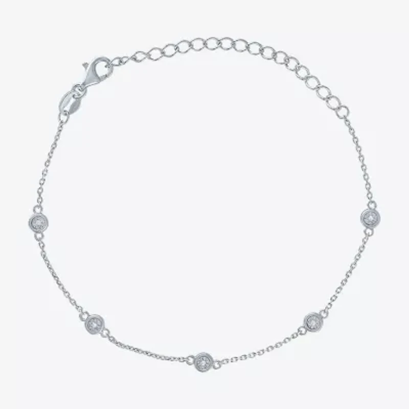 Diamond Addiction Womens 2-pc. Diamond Accent White Diamond Bracelet Set