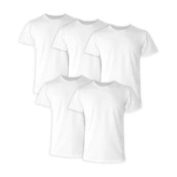 Hanes Ultimate Comfort Fit Cotton Stretch Bonus Pack Mens 5 Short Sleeve Crew Neck Moisture Wicking T-Shirt