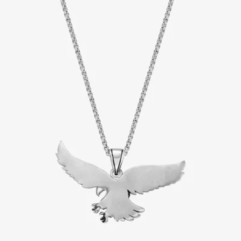Eagle Mens Stainless Steel 24 Inch Pendant Necklace