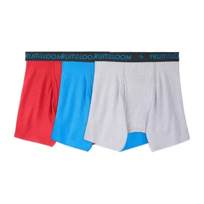 Fruit of the Loom Breathable Stretch Mens 3 Pack Boxer Briefs Bp3bb76