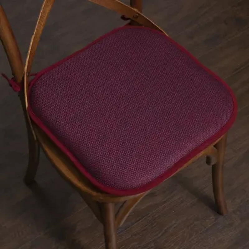 Sweet Home Collection™ Cameron Memory Foam No Slip Back 16" x Chair Pad Cushion with Ties
