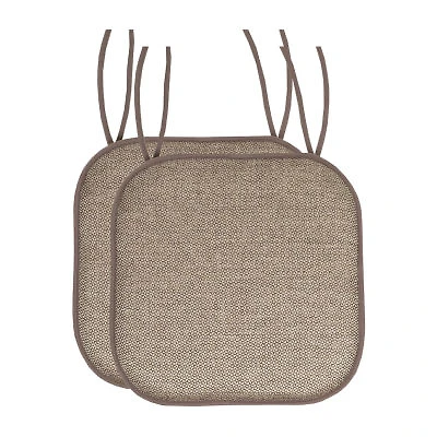 Sweet Home Collection™ Cameron Memory Foam No Slip Back 16" x Chair Pad Cushion with Ties