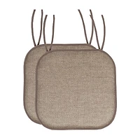 Sweet Home Collection™ Cameron Memory Foam No Slip Back 16" x Chair Pad Cushion with Ties