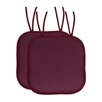 Sweet Home Collection™ Cameron Memory Foam No Slip Back 16" x Chair Pad Cushion with Ties