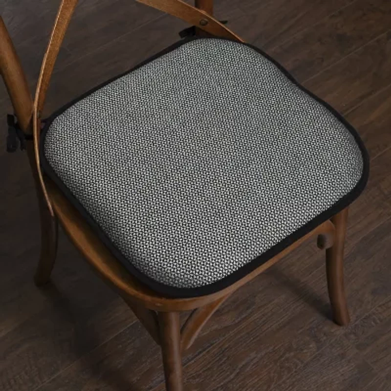 Sweet Home Collection™ Cameron Memory Foam No Slip Back 16" x Chair Pad Cushion with Ties