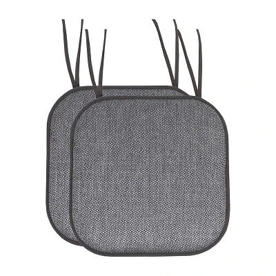 Sweet Home Collection™ Cameron Memory Foam No Slip Back 16" x Chair Pad Cushion with Ties