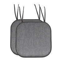 Sweet Home Collection™ Cameron Memory Foam No Slip Back 16" x Chair Pad Cushion with Ties