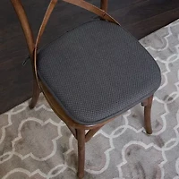 Sweet Home Collection™ Honeycomb Memory Foam Non-Slip 16" x Chair Cushion Pad with Ties