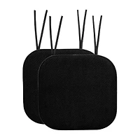 Sweet Home Collection™ Honeycomb Memory Foam Non-Slip 16" x Chair Cushion Pad with Ties