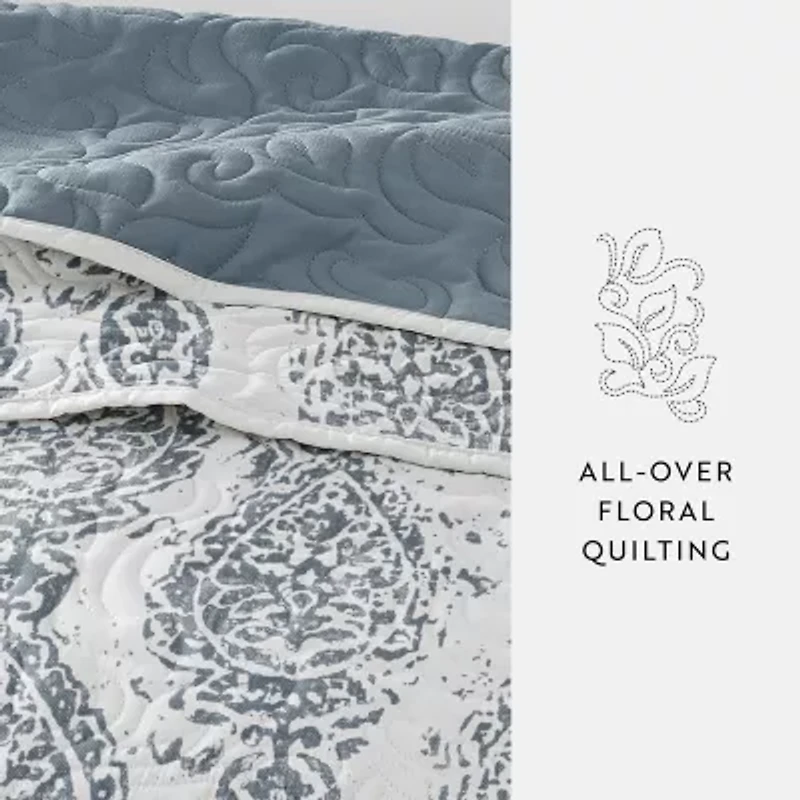 Casual Comfort Damask Reversible Quilt Set