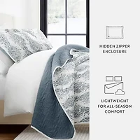 Casual Comfort Damask Reversible Quilt Set