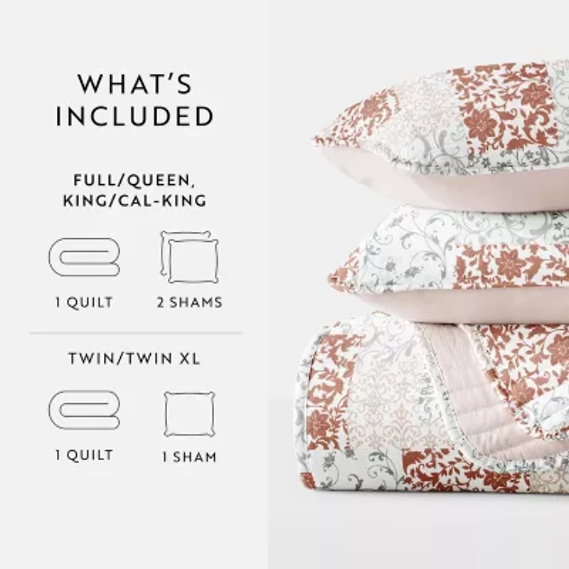 Casual Comfort Patchwork Reversible Quilt Set