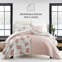 Casual Comfort Patchwork Reversible Quilt Set