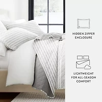 Casual Comfort Summer Stripes Reversible Quilt Set