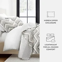 Casual Comfort Chevron Reversible Quilt Set