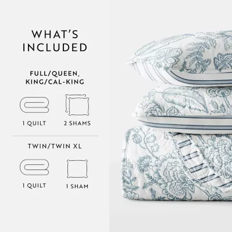 Casual Comfort Pattern Modern Reversible Quilt Set