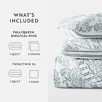 Casual Comfort Pattern Modern Reversible Quilt Set