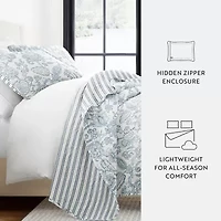 Casual Comfort Pattern Modern Reversible Quilt Set