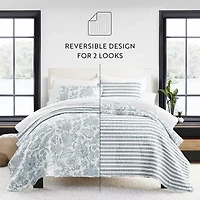 Casual Comfort Pattern Modern Reversible Quilt Set