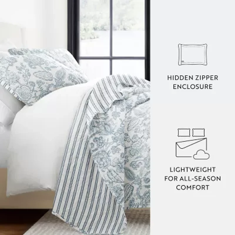 Casual Comfort Jacobean Reversible Quilt Set