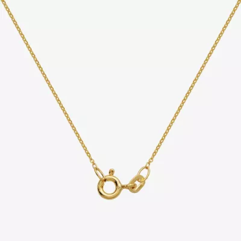 Womens Genuine Multi Color 18K Gold Over Silver Cross 18 Inch Pendant Necklace